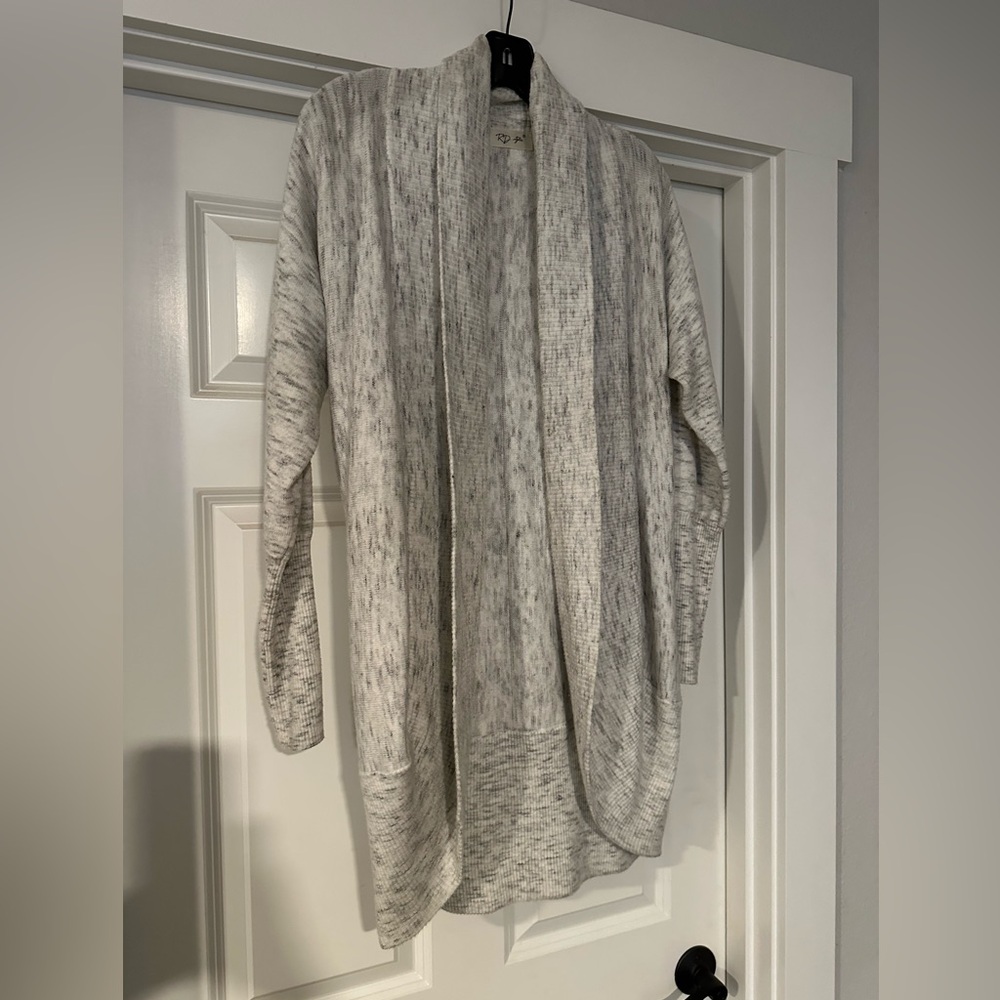 RD Style, medium grey, open front cardigan